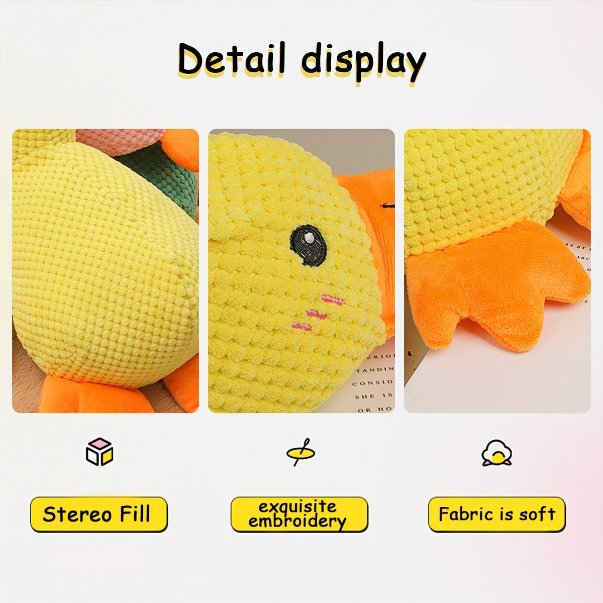Best Pet Supplies Dog Toys For Small Medium And Large Breeds Cute No - Stuffed And Stuffed Duck With Soft Squeaky Fun For Indoor Puppies And Premium Puppies Plush No Mess Chewing And Playing - 4 - CJ