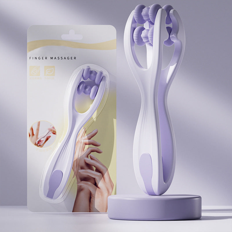 Finger Massager Dual - Row Roller Design Easy Use Relieve Finger Fatigue Promote Blood Circulation Portable Roller Finger Massager - 5.0 - CJ