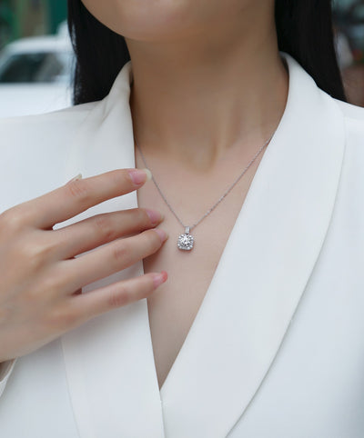 1Dawn Light - A Fashionable And Luxurious Diamond Jewelry Pendant Set With 1 - carat Moissanite S925 Sterling Silver And Platinum Plating Prohibit TikTok sales - 5 - cj