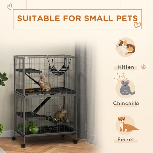 5 Tiers Of Small Animal Cages, Ferret Cages, Large Chinchilla Cages With Hammock Fittings And Heavy Duty Wires - 5 - CJ