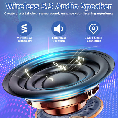 1Pc 4 In 1 Foldable Wireless Speaker Phone Stand With Power Bank 360Degree Rotatable Stand Wireless Speaker 5000mAh Battery RGB Light For Phones IPads - 5 - CJ