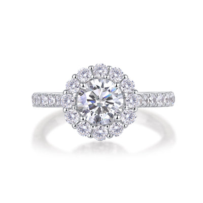 1Luxury Fashion Large Diamond Wedding Ring With Moissanite Silver Ring Prohibit Tk Sales - 5 - CJ