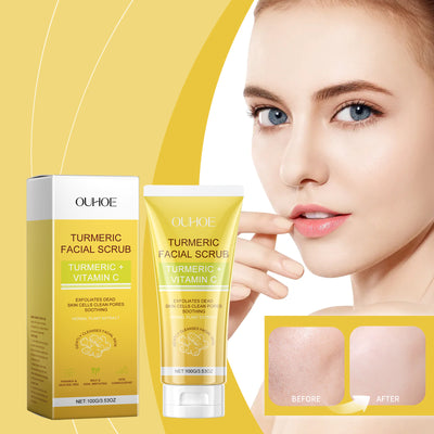 OUHOE Turmeric Exfoliating Facial Scrub, Gently Repair Dead Skin Exfoliating Bright And Smooth Skin - 5 - CJ