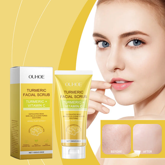OUHOE Turmeric Exfoliating Facial Scrub, Gently Repair Dead Skin Exfoliating Bright And Smooth Skin - 5 - CJ