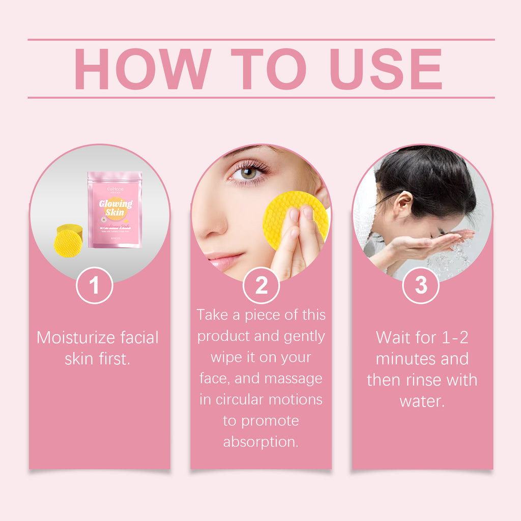 Eelhope Turmeric Kojic Acid Cleansing Gasket Gently Cleanses Facial Skin Pores, Moisturizes And Refreshes Skin Care