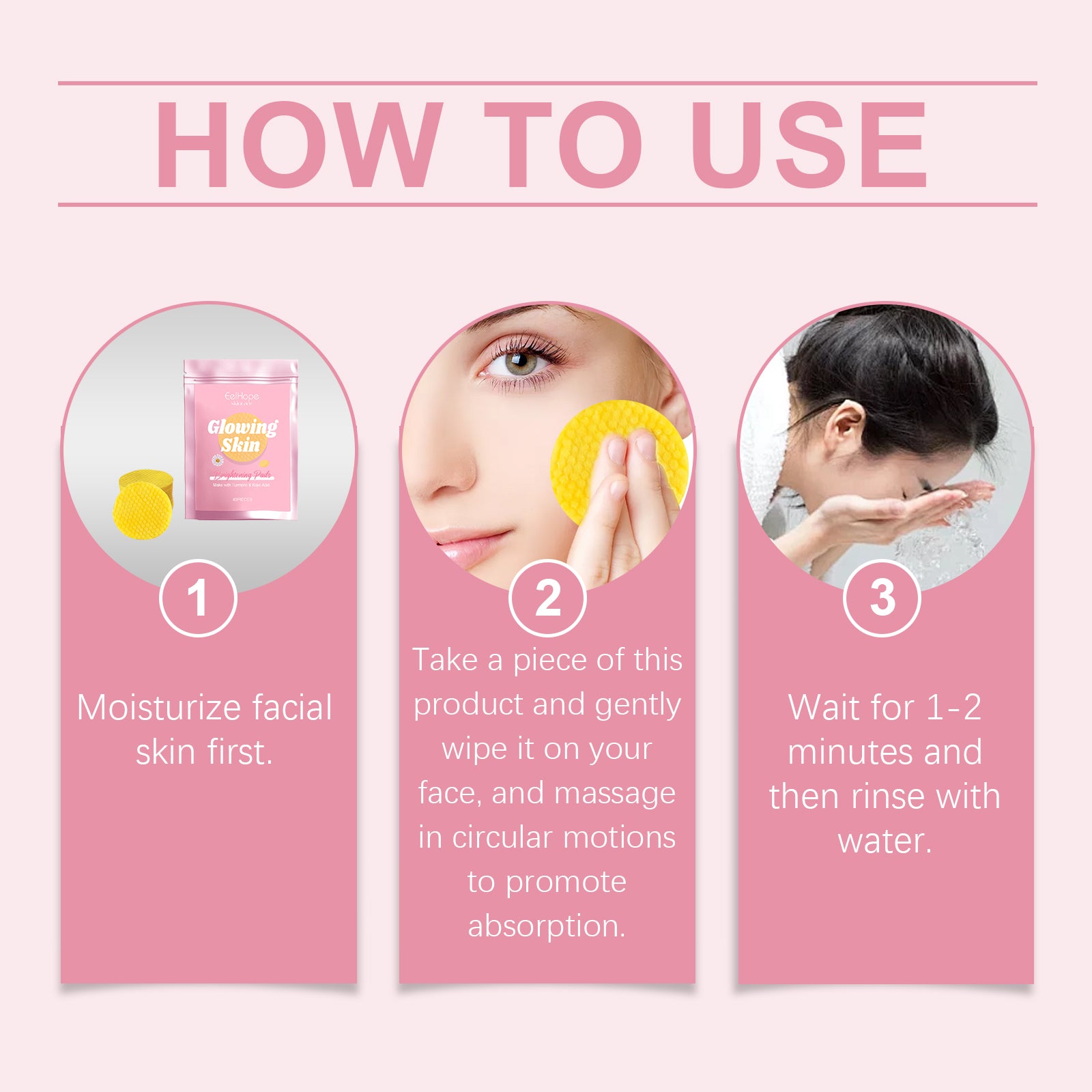 Eelhope Turmeric Kojic Acid Cleansing Gasket Gently Cleanses Facial Skin Pores, Moisturizes And Refreshes Skin Care