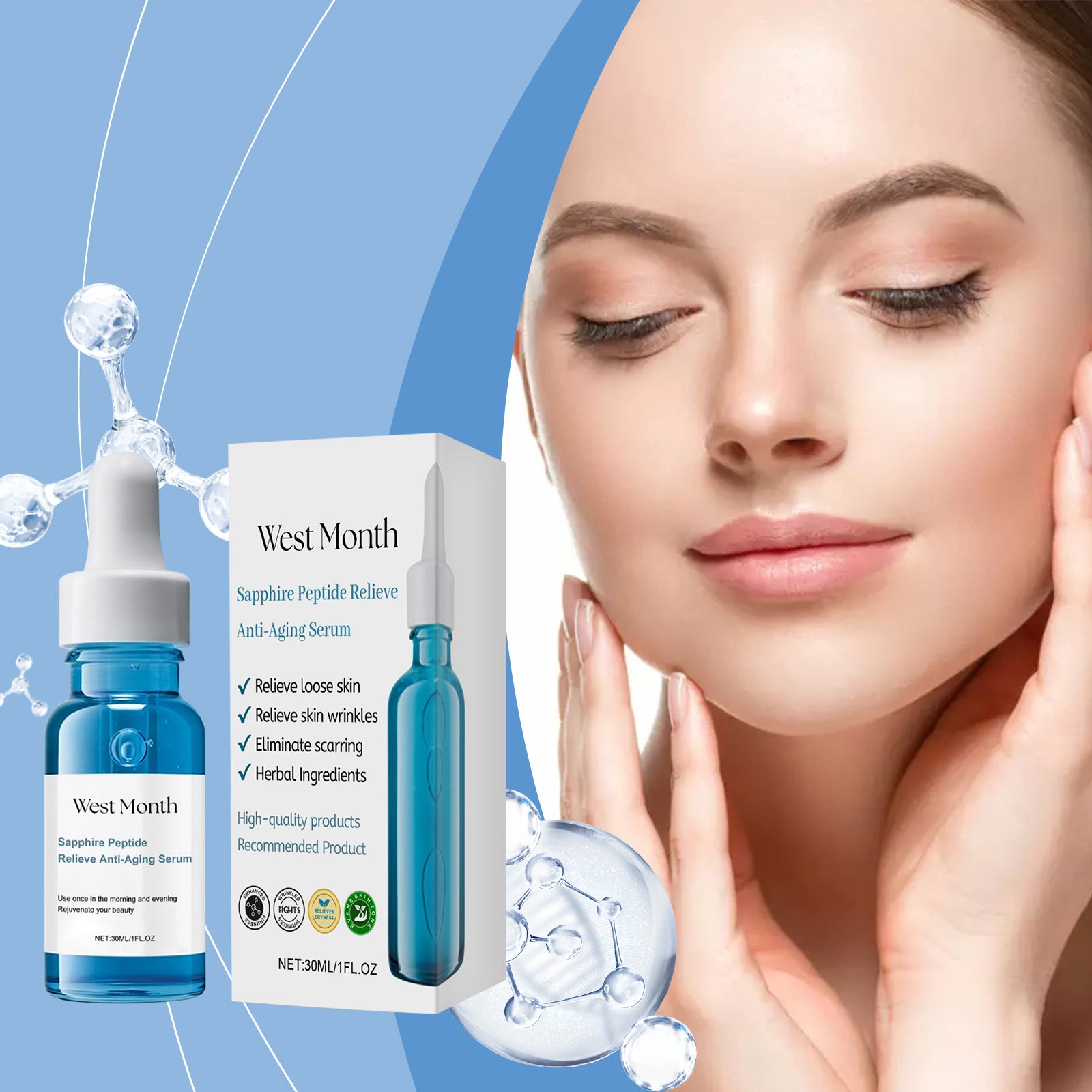West&Month Firming Essence Facial Firming, Nourishing And Hydrating Skin Delicate And Smooth Moisturizing Essence - 5 - CJ