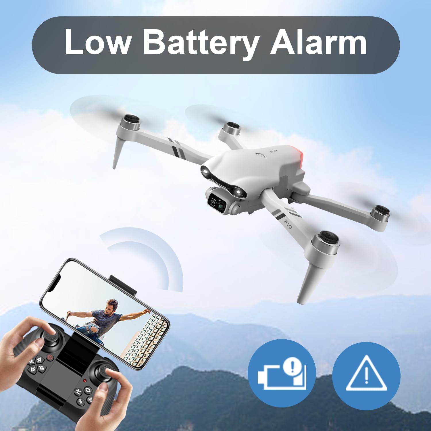 F10 Foldable Drone With Camera WIFI FPV For Adults,1080P HD FPV Live Video RC Quadcopter,Logistics Is Randomly Sent By UPS,USPS - 5 - CJ