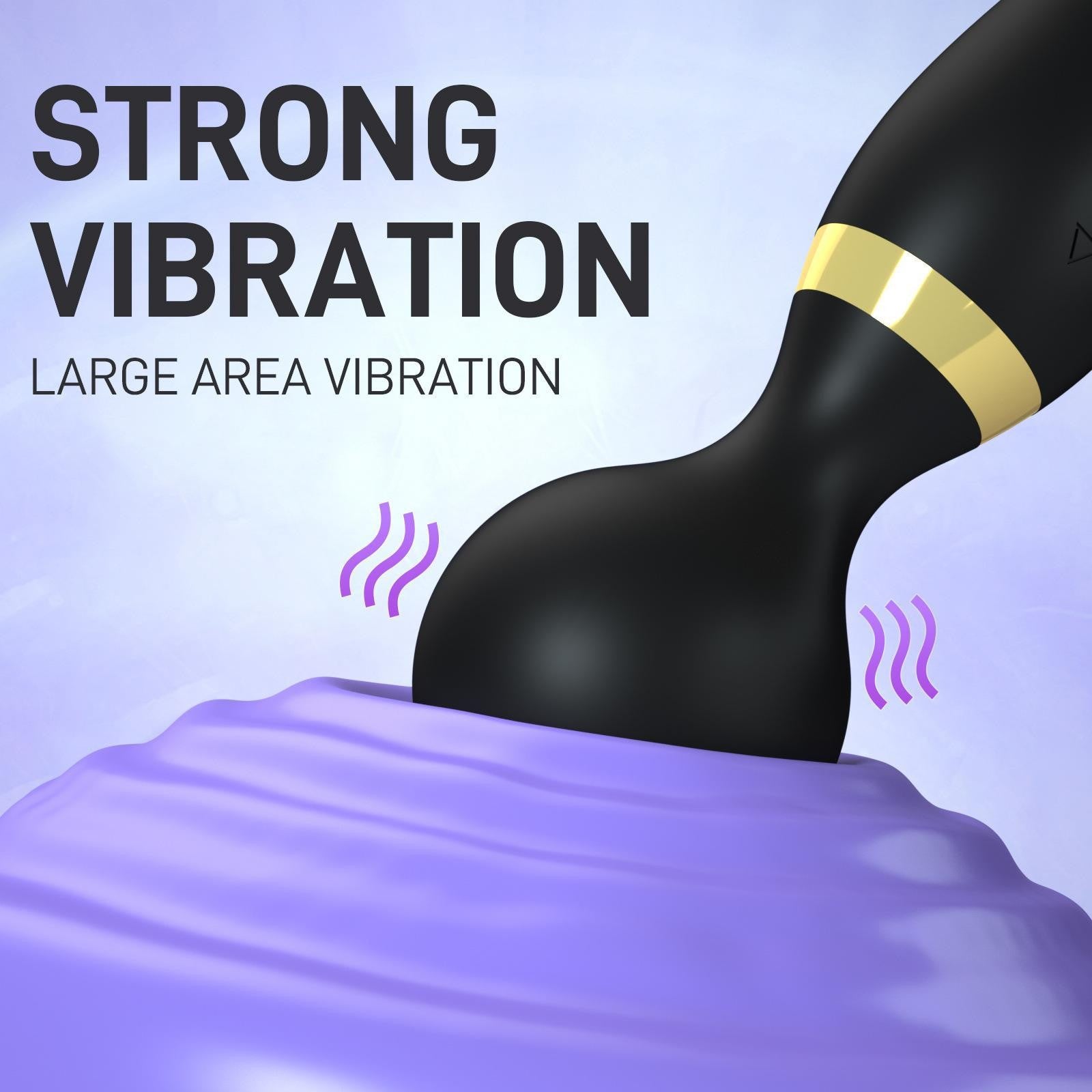 USB Rechargeable Massager Wand Vibrating Magic Massage Full Body Therapy Double Head - 5 - CJ