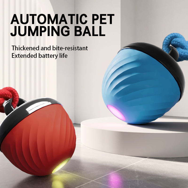 Smart Dog Cat Toy Ball Electronic Interactive Pet Toy Moving Ball Rope USB 3 Modes Automatic Moving Bouncing For Puppy Chew Products Pets Products - 0 - CJ