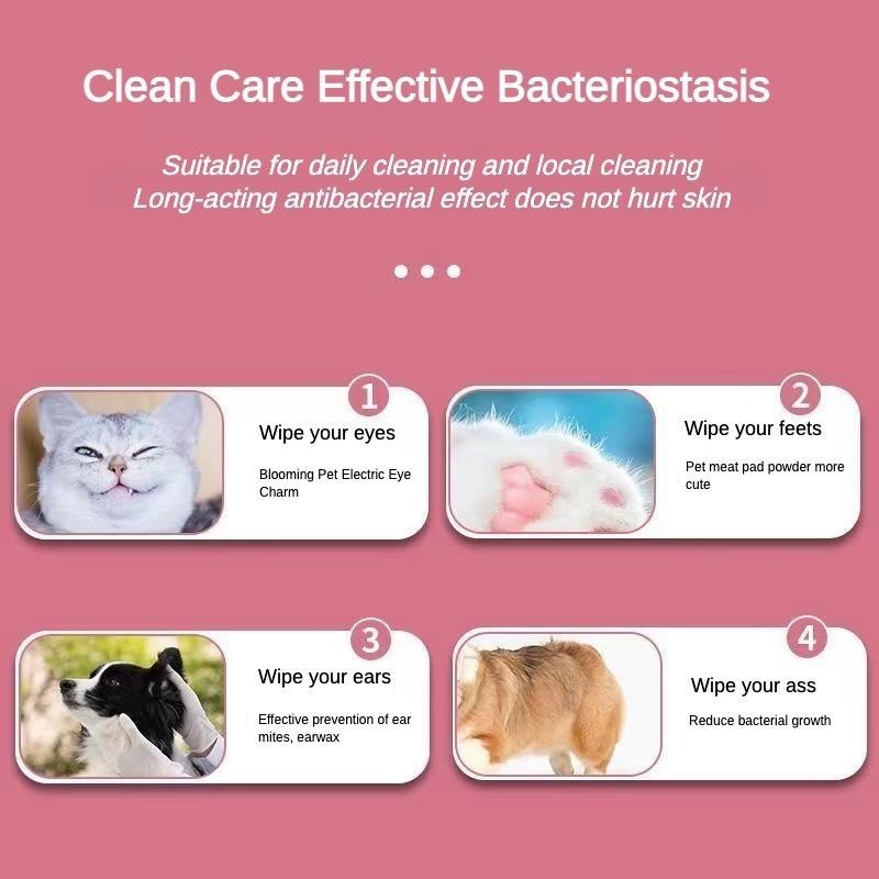 Dog Cat Pet Wet Wipes For Paws And Butt, EarsEyes  Plant - based Pet Wipes, Unscented DogWipes, Cleaning Deodorizing, Paw Wipes ForDogs Cats Pets - 5 - CJ
