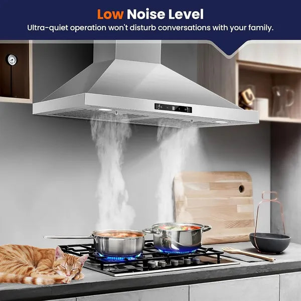 30-Inch 700 CFM Stainless Steel Wall-Mount Range Hood