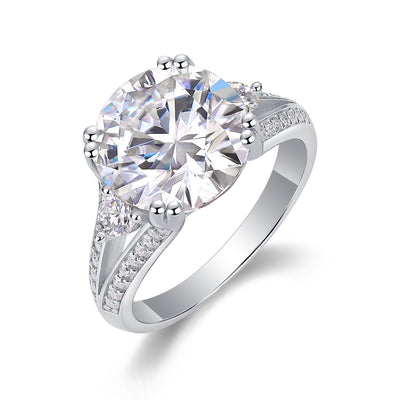 1Elegant Radiance - A Fashionable And Luxurious Jewelry Piece Set With 5 - carat Moissanite S925 Sterling Silver And Platinum - plated Diamond Prohibit TikTok sales - 5 - CJ