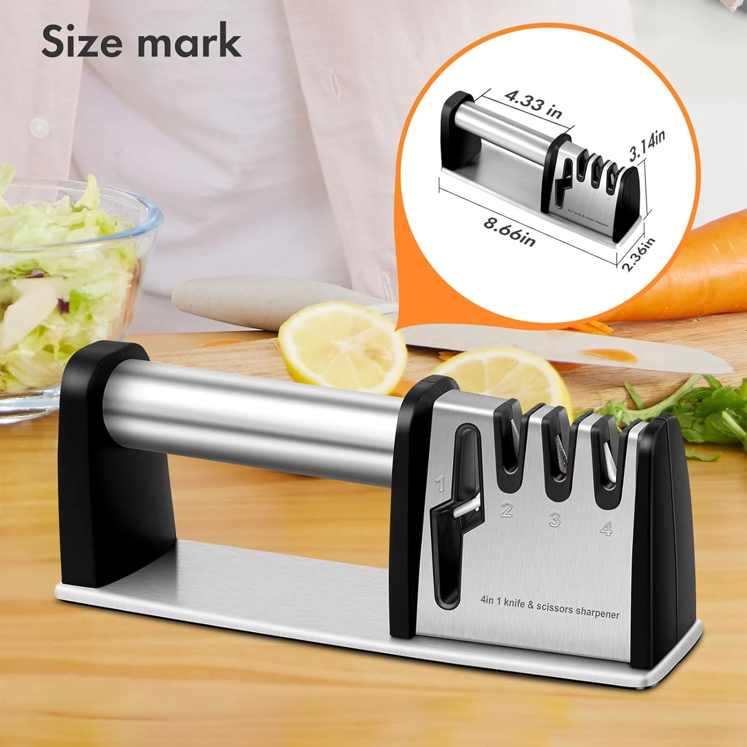 1pcs 4 - in - 1 Kitchen Blade And Scissor Sharpening Tool - 5 - CJ