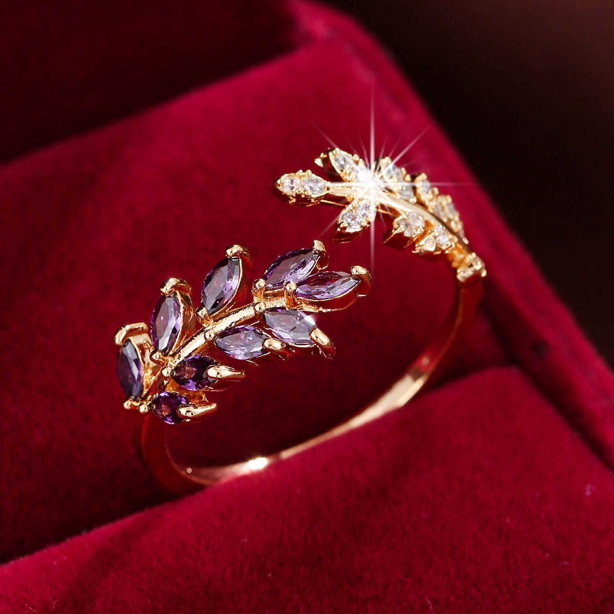Simple Fashion Creative Leaf Wheat Ring - 0 - CJ