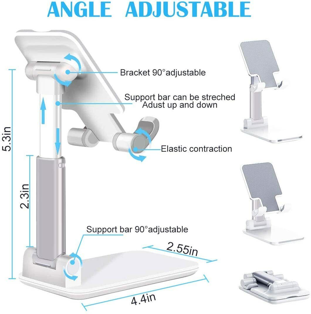 Cell Phone Stand Desktop Holder Tablet Stand Mount Mobile Phone Desktop Tablet Holder Table Cell Foldable Extend Support Desk Mobile Phone Holder Stand - 5 - CJ