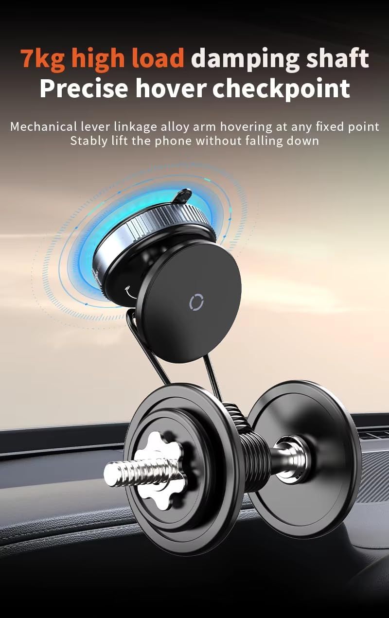 Car Phone Holder, Upgraded 360Adjustable Vacuum Suction 20X  Magnets - 5 - CJ