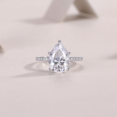 1Light And Shadow - A Fashionable Diamond Jewelry Piece Set With Moissanite S925 Sterling Silver And Platinum Diamond Ring Prohibit TikTok sales - 5 - CJ