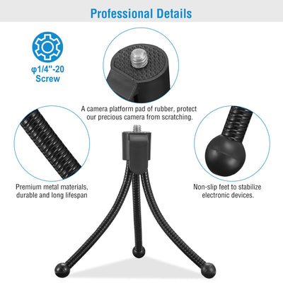 Tripod Stand For Camera Mini Projector Flexible Tripod Holder Heavy Duty Camera Tabletop Mount With Anti - slip Feet For Photograph Recording - 5 - CJ