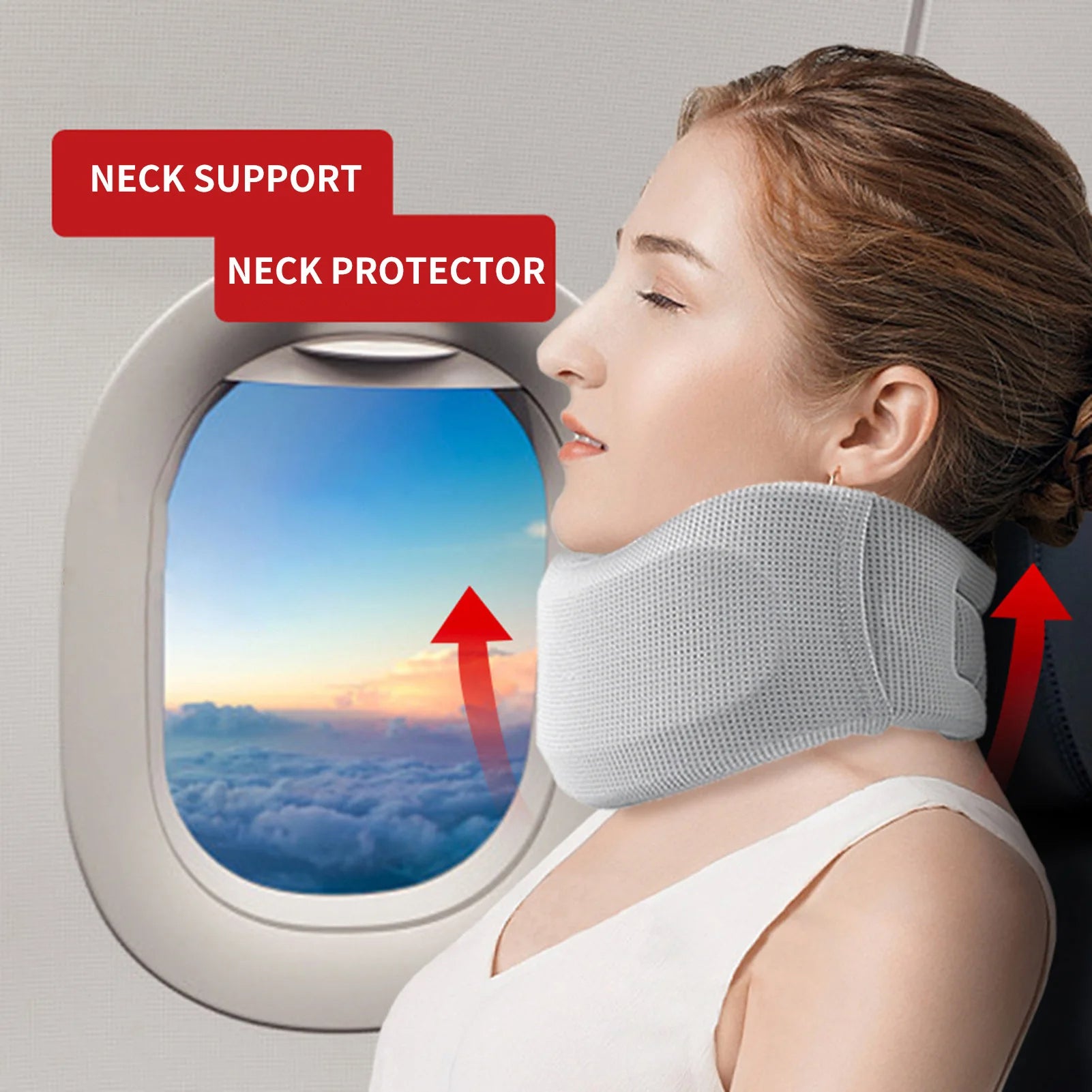 Neck Brace For Neck Pain And Support, Neck Support Brace, Adjustable Cervical Collar Soft Foam Neck Brace Support Adjustable Braces With Replacement Cover For Home School Office Travel - 5 - CJ