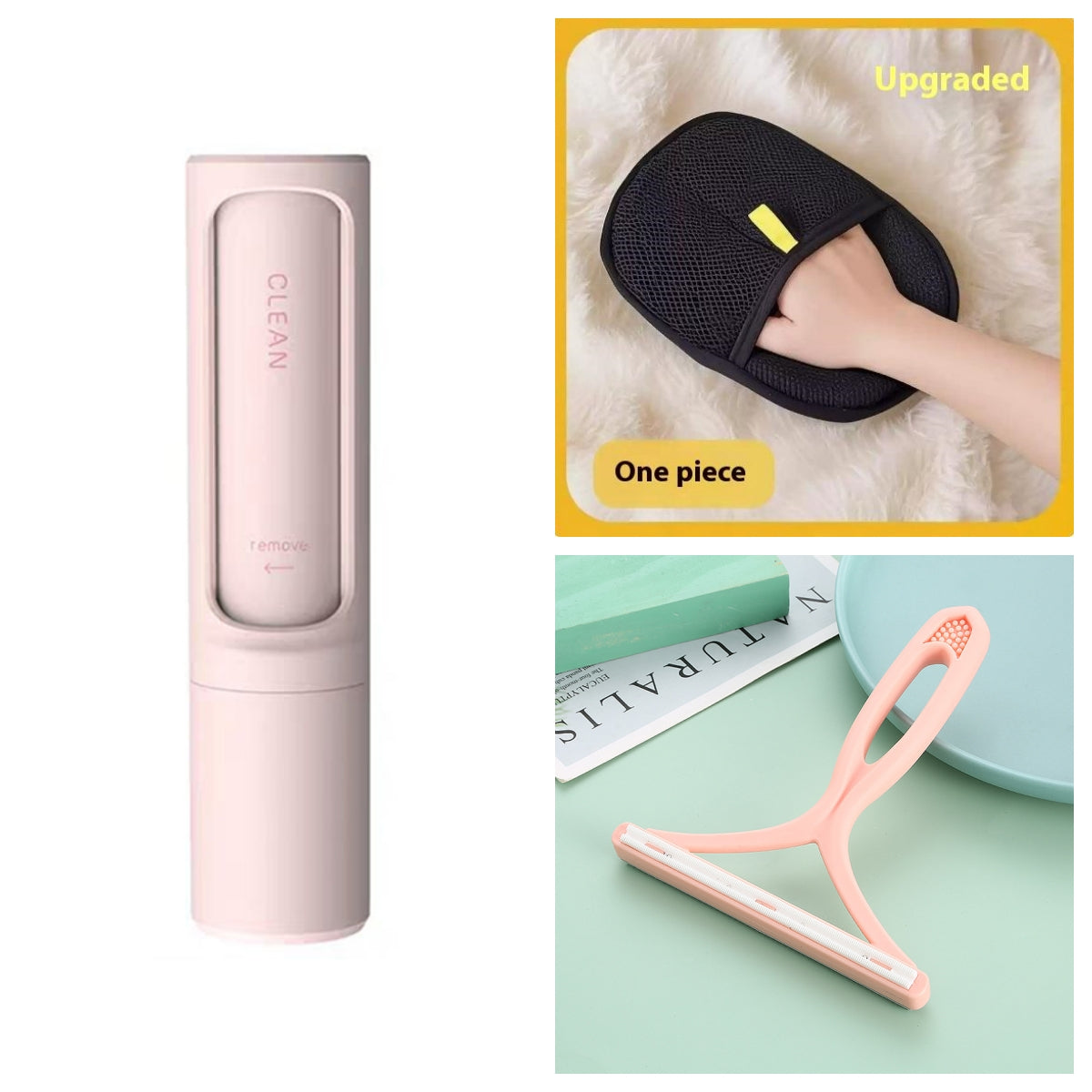 2 - 1 Reusable Pet Hair Remover Brush Lint Roller Portable Effective Self Cleaning Tool for Cat Dog Fur Hair Dust Removal Brush - 0 - CJ