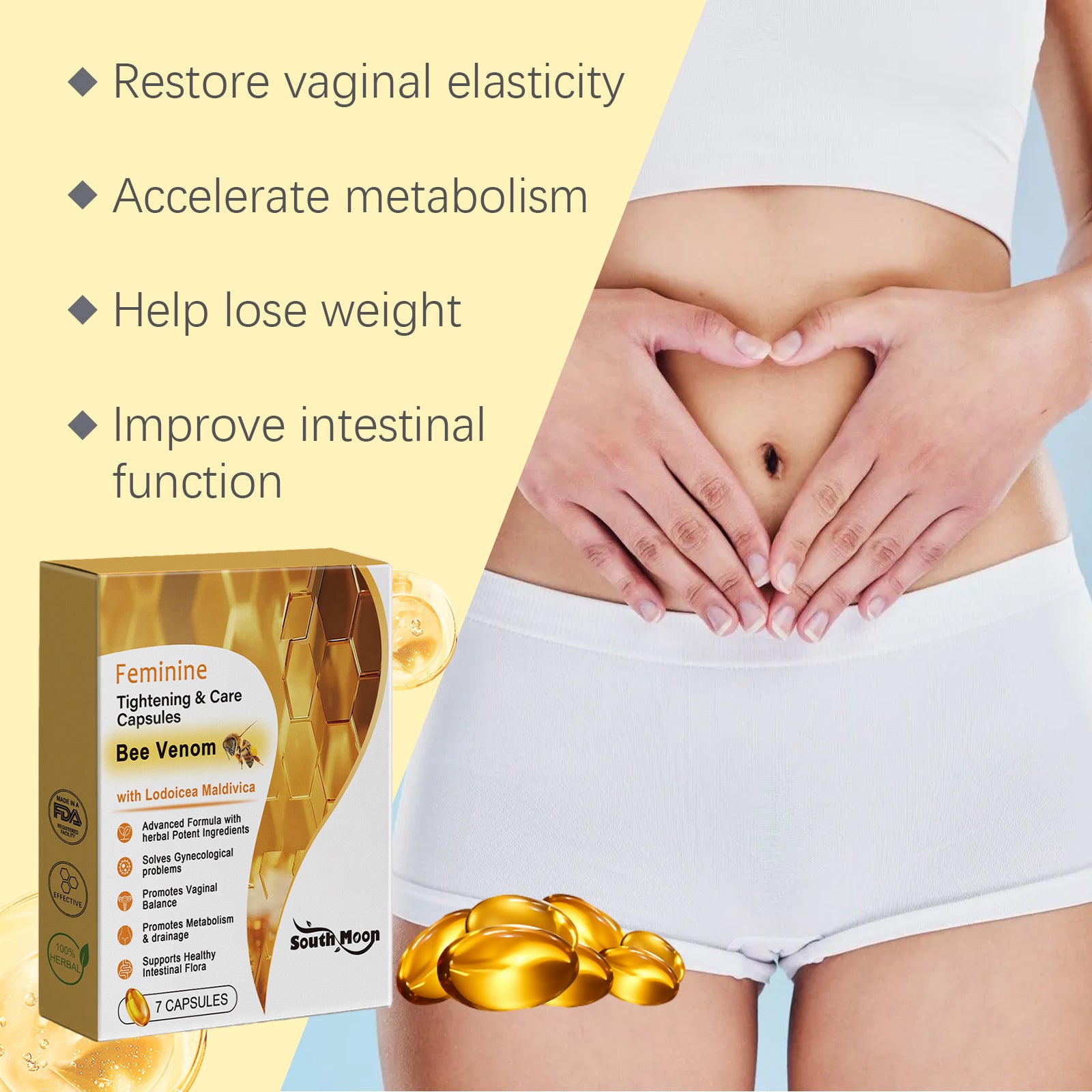 South Moon Women's Body Care Capsules Ease Women's Body Care Moisturizing Firming Tender Capsules - 5 - CJ