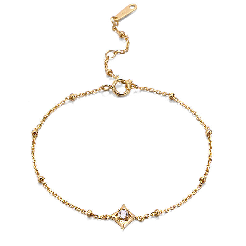 Simple Versatile Bead Chain Diamond Bracelet Girl - 4 - https://x.com/titan_prim62775J