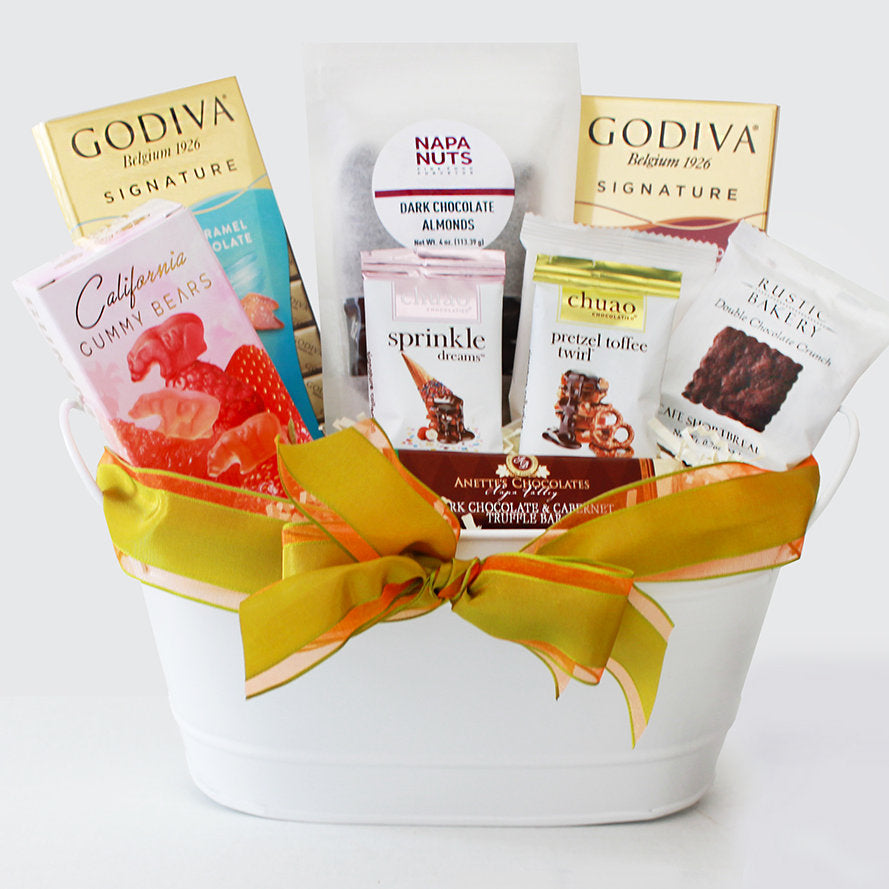 Sugar Rush: Chocolate & Sweets Delight Gift Basket - GreatArrivals