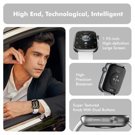 Smart Watch Bluetooth Call &1.95 HD Screen - Heart Rate SpO2 Sleep Monitor, 3ATM Waterproof Fitness Tracker For IoS Android - 5 - CJ