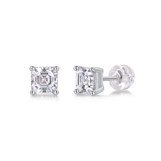 1Unrestrained - A Fashionable And Luxurious Diamond Jewelry Piece Set With Square Moissanite S925 Sterling Silver And Platinum - plated Pendant Prohibit TikTok sales - 5 - cjdropshipping