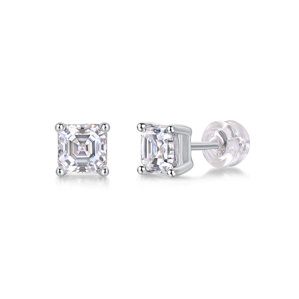 1Unrestrained - A Fashionable And Luxurious Diamond Jewelry Piece Set With Square Moissanite S925 Sterling Silver And Platinum - plated Pendant Prohibit TikTok sales - 5 - cjdropshipping