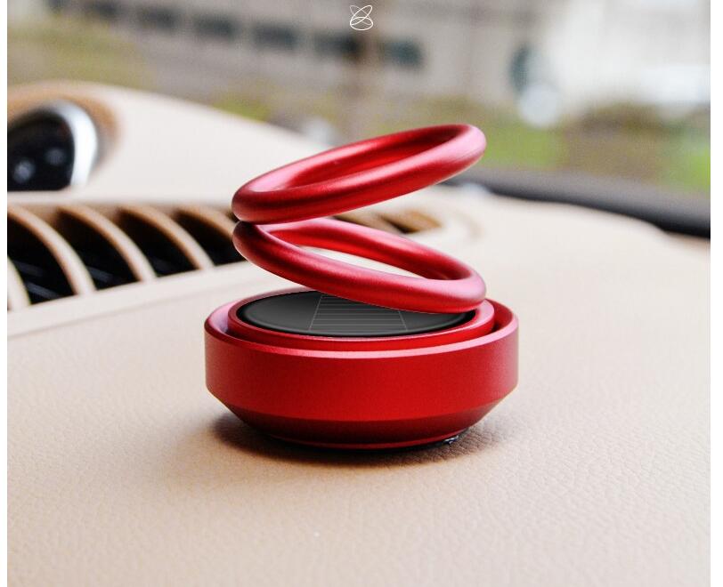 Solar Auto Rotation Car Air Freshener Perfume Seat - 0 - CJ - Red - CJQCQCQC00318 - Red