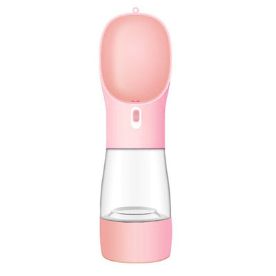 Pet Dog Water Bottle Feeder Bowl Portable Water Food Bottle Pets Outdoor Travel Drinking Dog Bowls Water Bowl For Dogs - 0 - CJ - Pink - Solid color - CJHS162047408HS