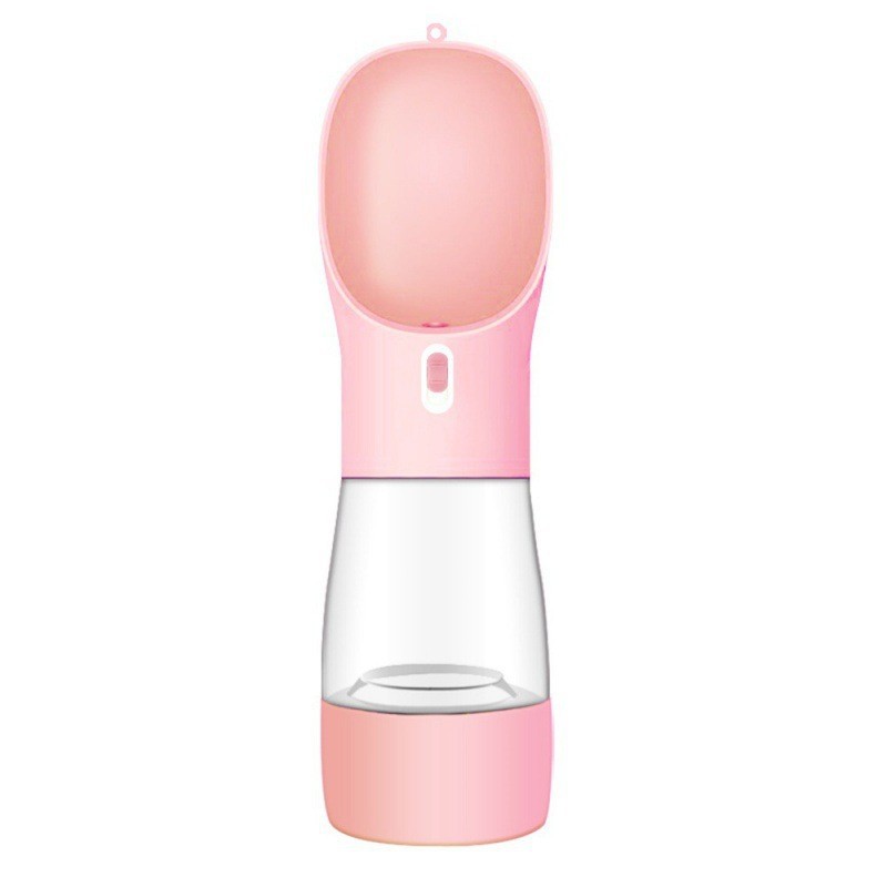 Pet Dog Water Bottle Feeder Bowl Portable Water Food Bottle Pets Outdoor Travel Drinking Dog Bowls Water Bowl For Dogs - 0 - CJ - Pink - Solid color - CJHS162047408HS