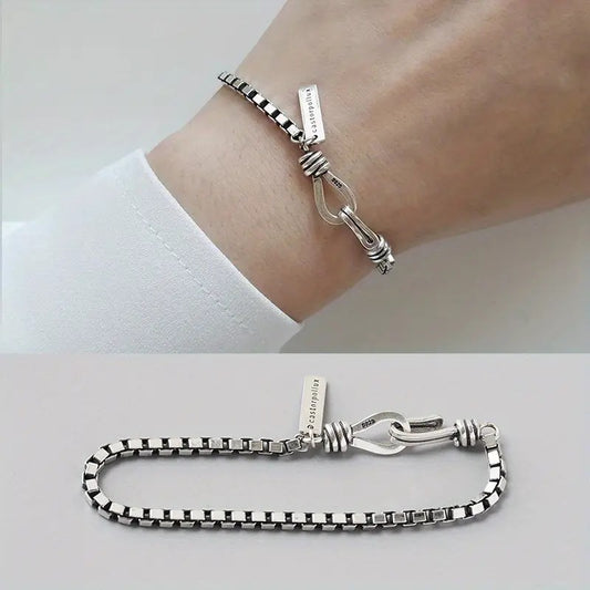 Vintage Box Chain Cross Bracelet, With A Unisex Design, Suitable For Daily Wear And Social Occasions , A Stylish Accessory For All Seasons - 5 - CJ