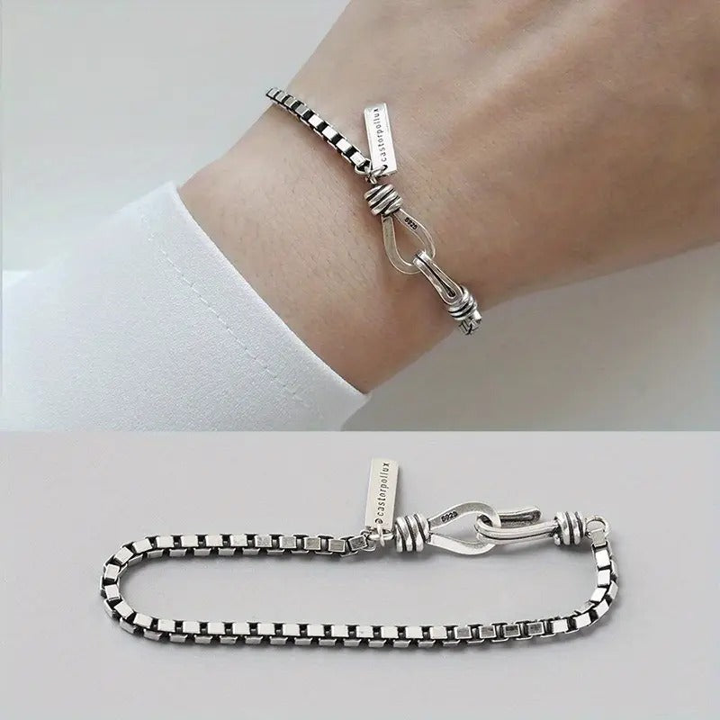 Vintage Box Chain Cross Bracelet, With A Unisex Design, Suitable For Daily Wear And Social Occasions , A Stylish Accessory For All Seasons - 5 - CJ