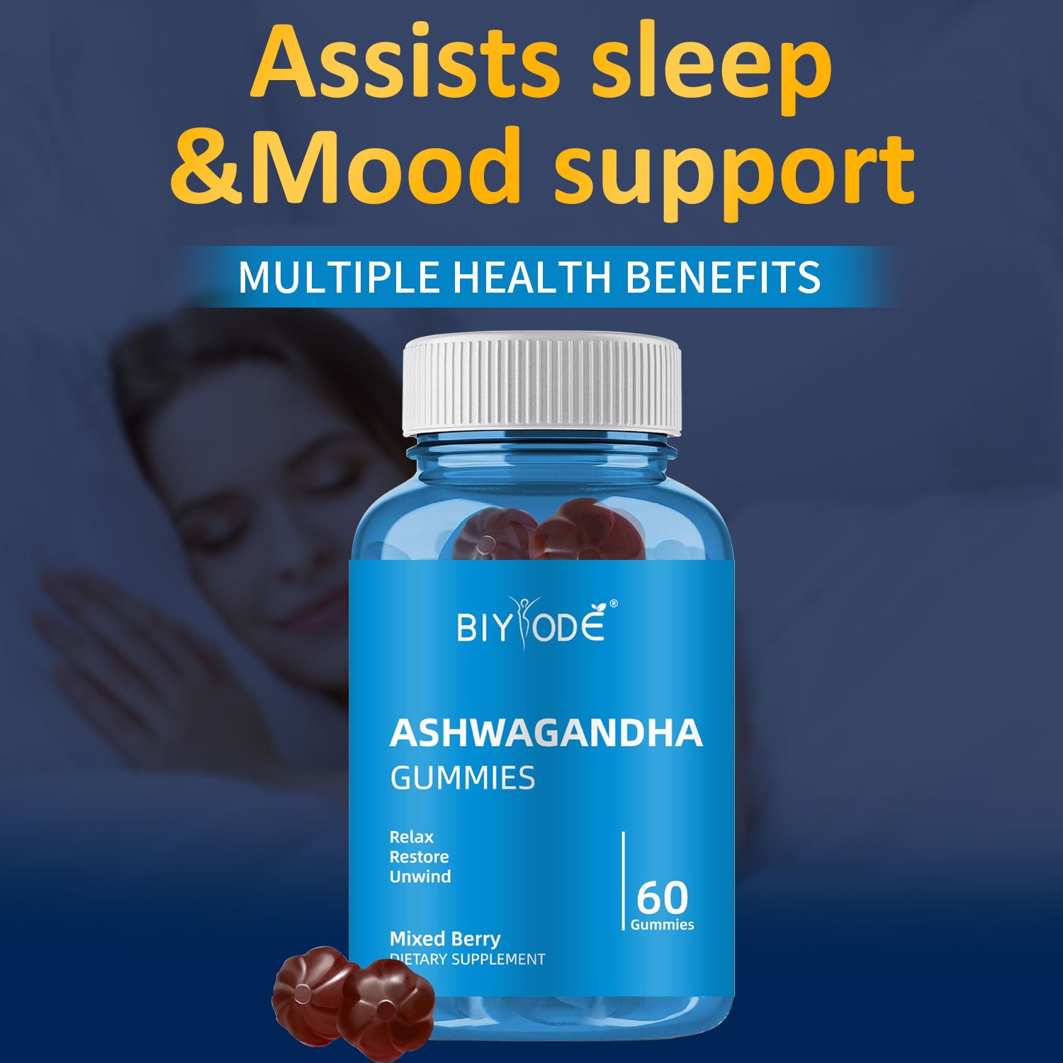 Biyode Effective Formula Relaxation Relief Ashwagandha Gummies - 4 - CJ
