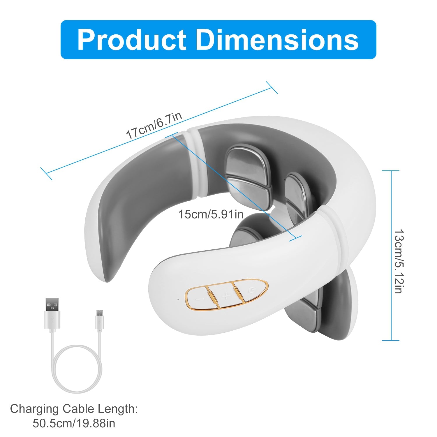 1 Set EMS Neck Massager With Heat Cordless Cervical Neck Massager EMS Neck Massager With 6 Modes 15 Intensity Levels Remote Control - 5 - CJ