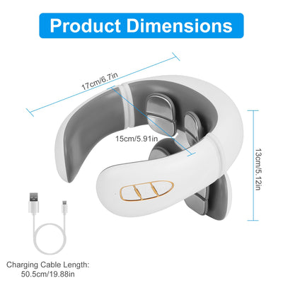 1 Set EMS Neck Massager With Heat Cordless Cervical Neck Massager EMS Neck Massager With 6 Modes 15 Intensity Levels Remote Control - 5 - CJ