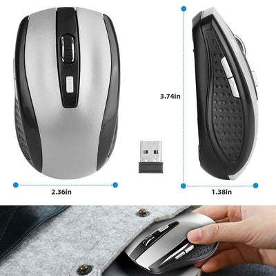 2.4G Wireless Gaming Mouse Optical Mice WIth Receiver 3 Adjustable DPI 6 Buttons For PC Laptop Computer Macbook - 5 - CJ