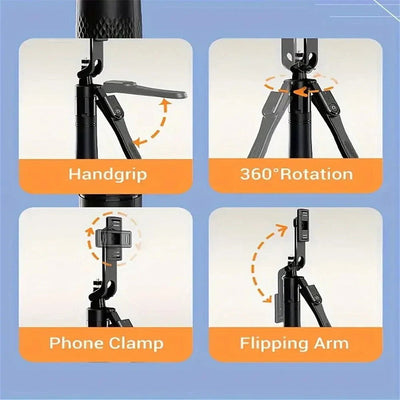 360 Rotating Pan Tilt Selfie Stick Tripod - 5 - CJ