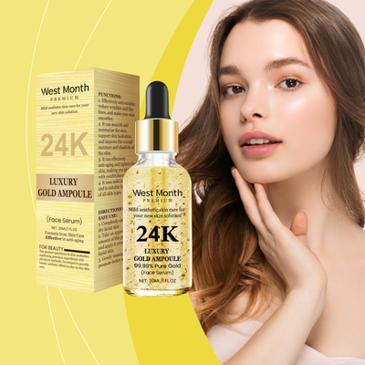 West&Month 24k Gold Skin Care Essence, Hyaluronic Acid Essence Gently Nourishes And Moisturizes Facial Skin - 5 - CJ