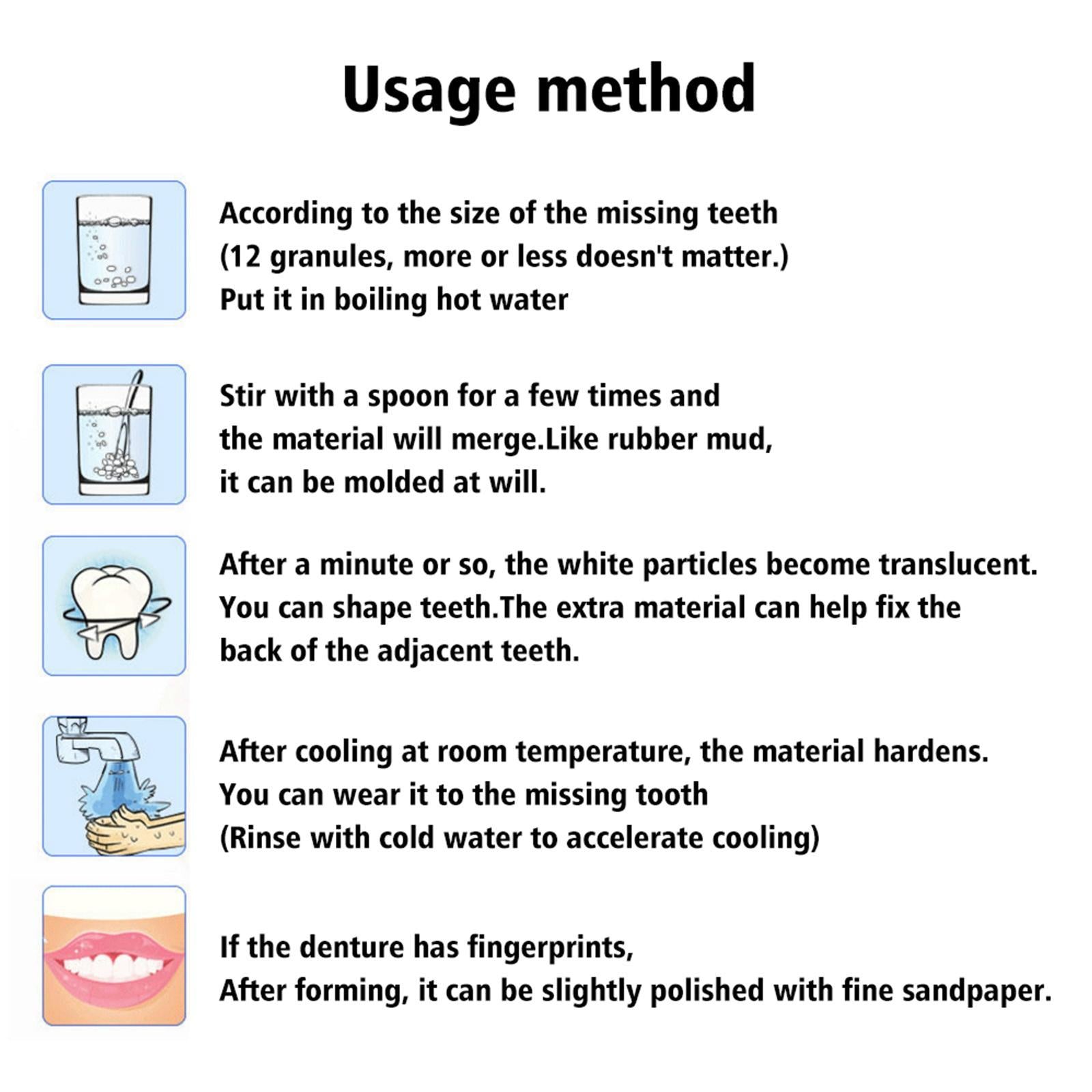 Easy - to - use Tooth Shaping Glue Video Beauty Denture Correction Temporary Filling - 5 - CJ