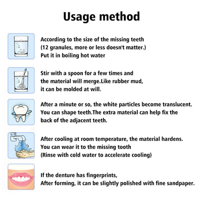 Easy - to - use Tooth Shaping Glue Video Beauty Denture Correction Temporary Filling - 5 - CJ