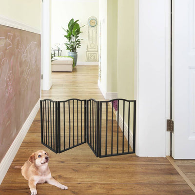 Pet Gate,Dog Gate For Doorways,Stairs Or House,standing, Folding,Arc Wooden - 5 - CJ