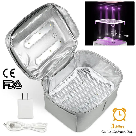 UV Disinfection Bag, Portable LED UV Sanitizer Box USB - Powered Travel UV Cleaner Bag - 5 - CJ