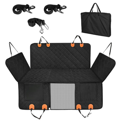 1Pc Dog Car Seat Cover For Back Seat Waterproof Oxford Cloth Seat Cover Hammock Non - Slip Scratchproof Back Seat Extender With Side Flap Mesh Window Storage Bag For Car SUV Truck - 5 - CJ