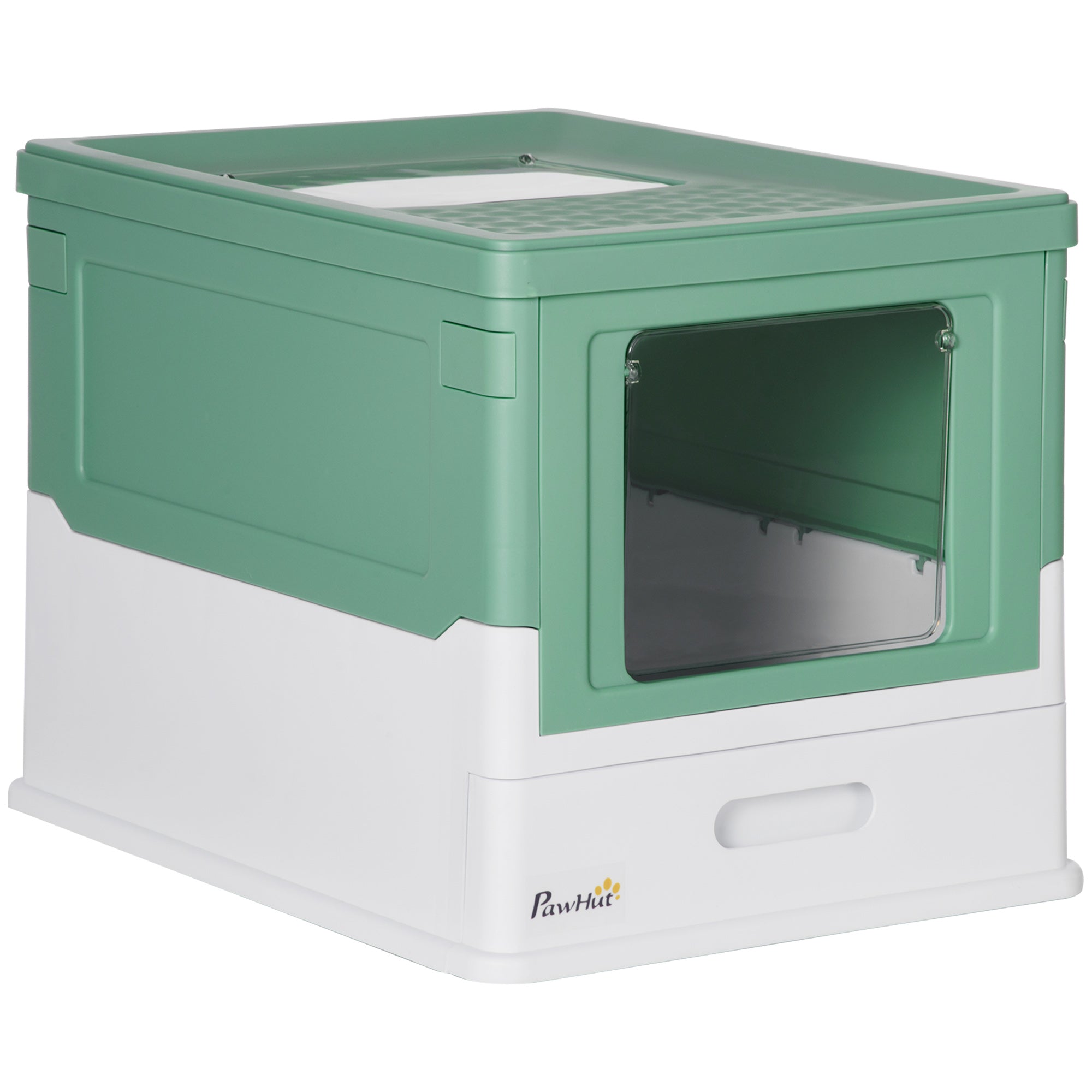 Fully Enclosed Cat Litter Box Portable Pet Toilet With Spoon Large Space - 5 - cjdroshippping