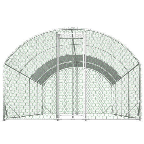 26x9x6Large Metal Chicken Coop,Walk - in Poultry Cage,Chicken Run With Waterproof Cover,Outdoor Backyard Farm,Chicken Rabbits Duck Run Pen,Easy To Assemble And Clean - 5 - CJ