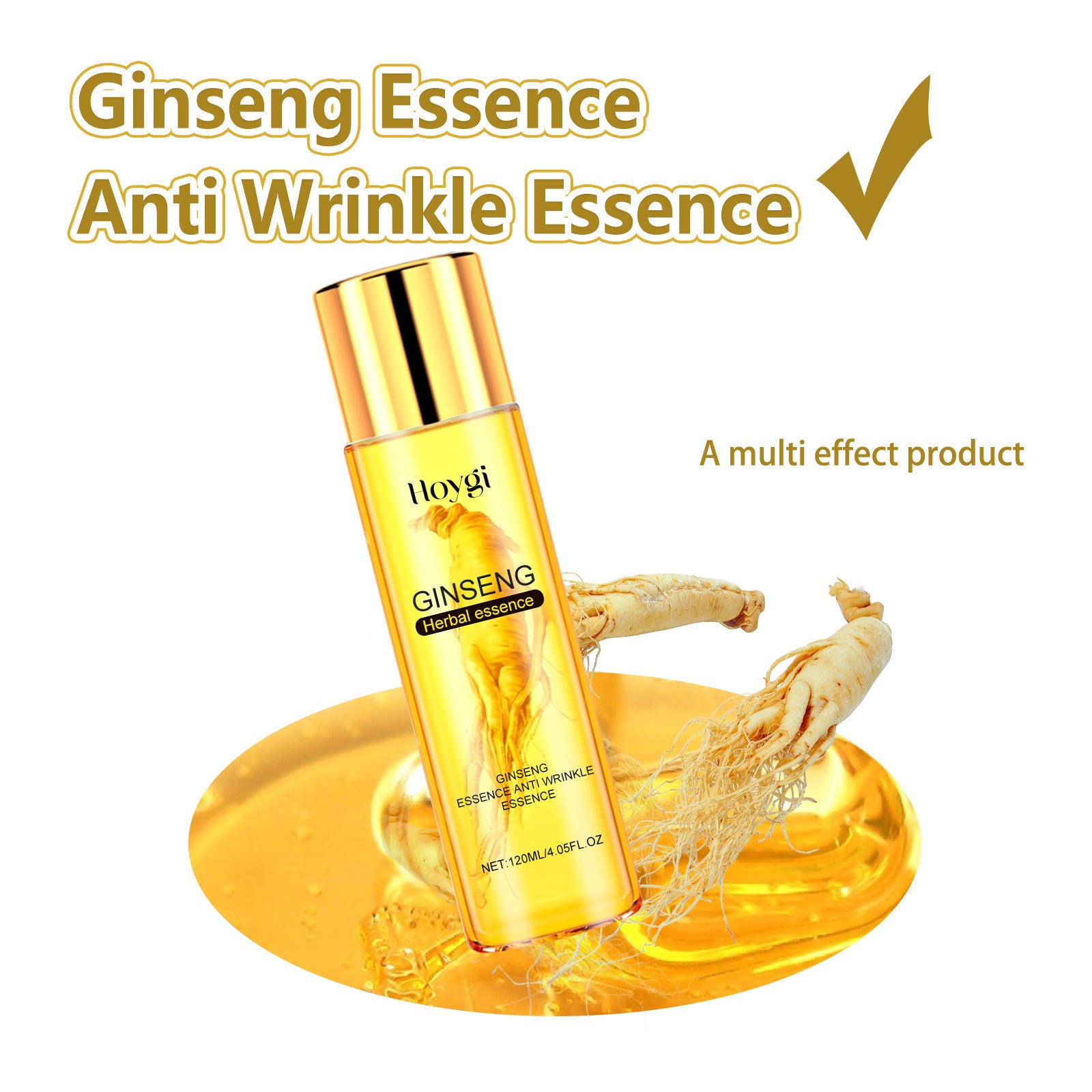 Hoygi Ginseng Essence Anti Wrinkle Essence, Repairing Facial Fine Lines Improve Dark Heavy Moist Tight Anti - Wrinkle Cream - 5 - CJ